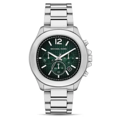 Michael Kors Oversized Sage Silver-Tone  Green Dial Men's Watch